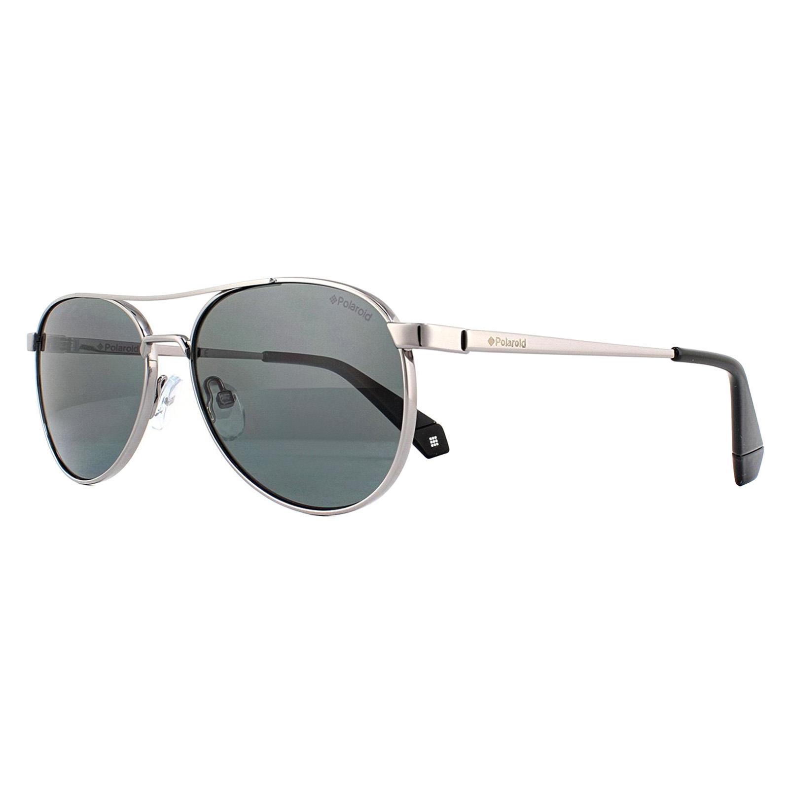 Aviator Ruthenium Grey Polarized Sunglasses, Image 2 of 4