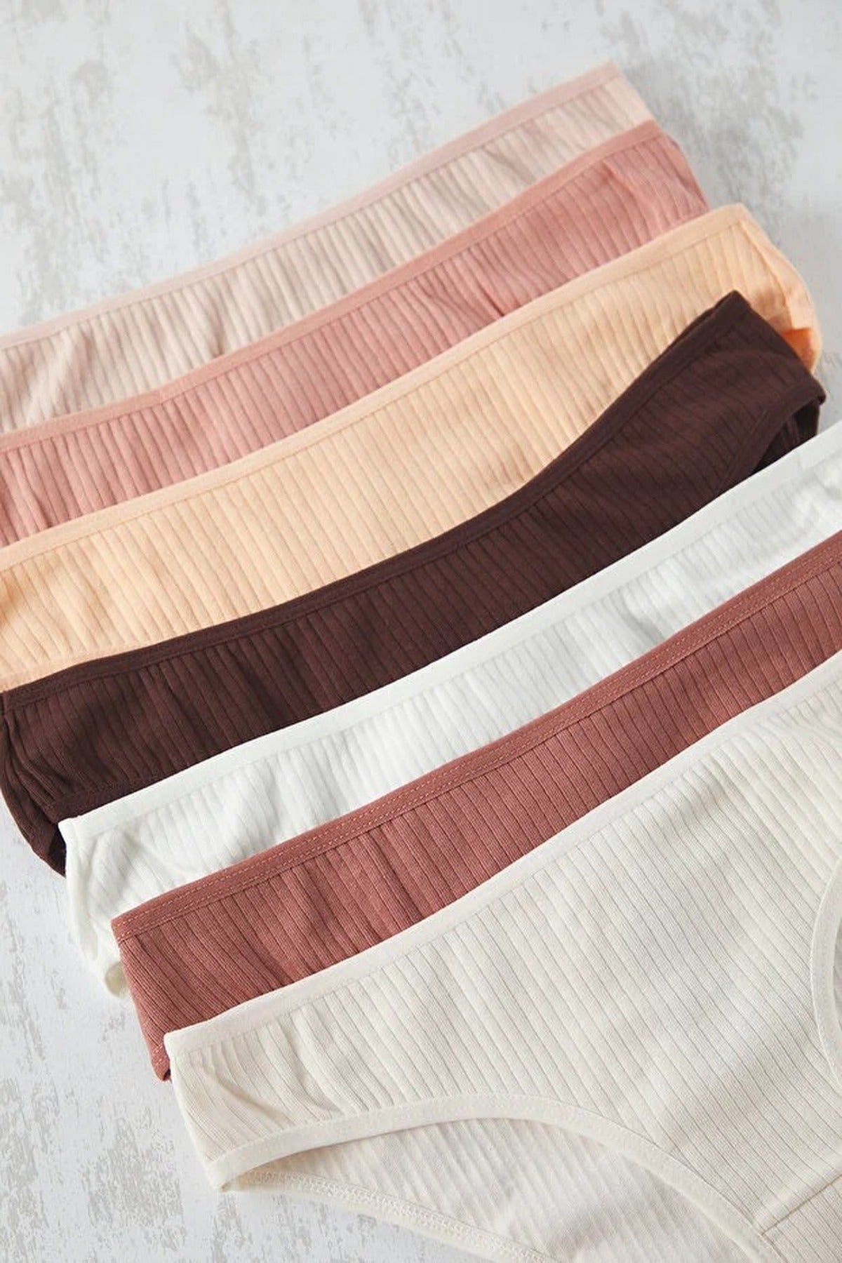 Multi 7 Pack Ribbed Seamless Knitted Briefs, Image 2 of 2