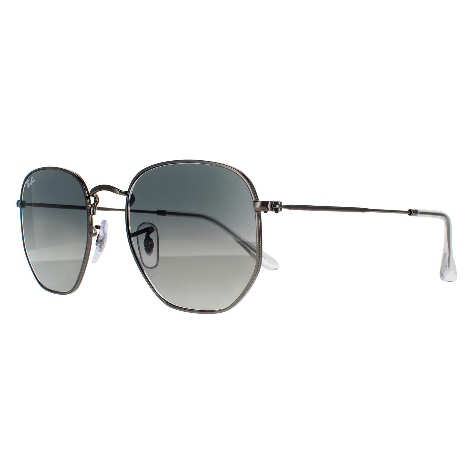 Grey Ray-Ban Grey Square Gunmetal Dark Grey Gradient Hexagonal RB3548N Sunglasses, Image 2 of 4