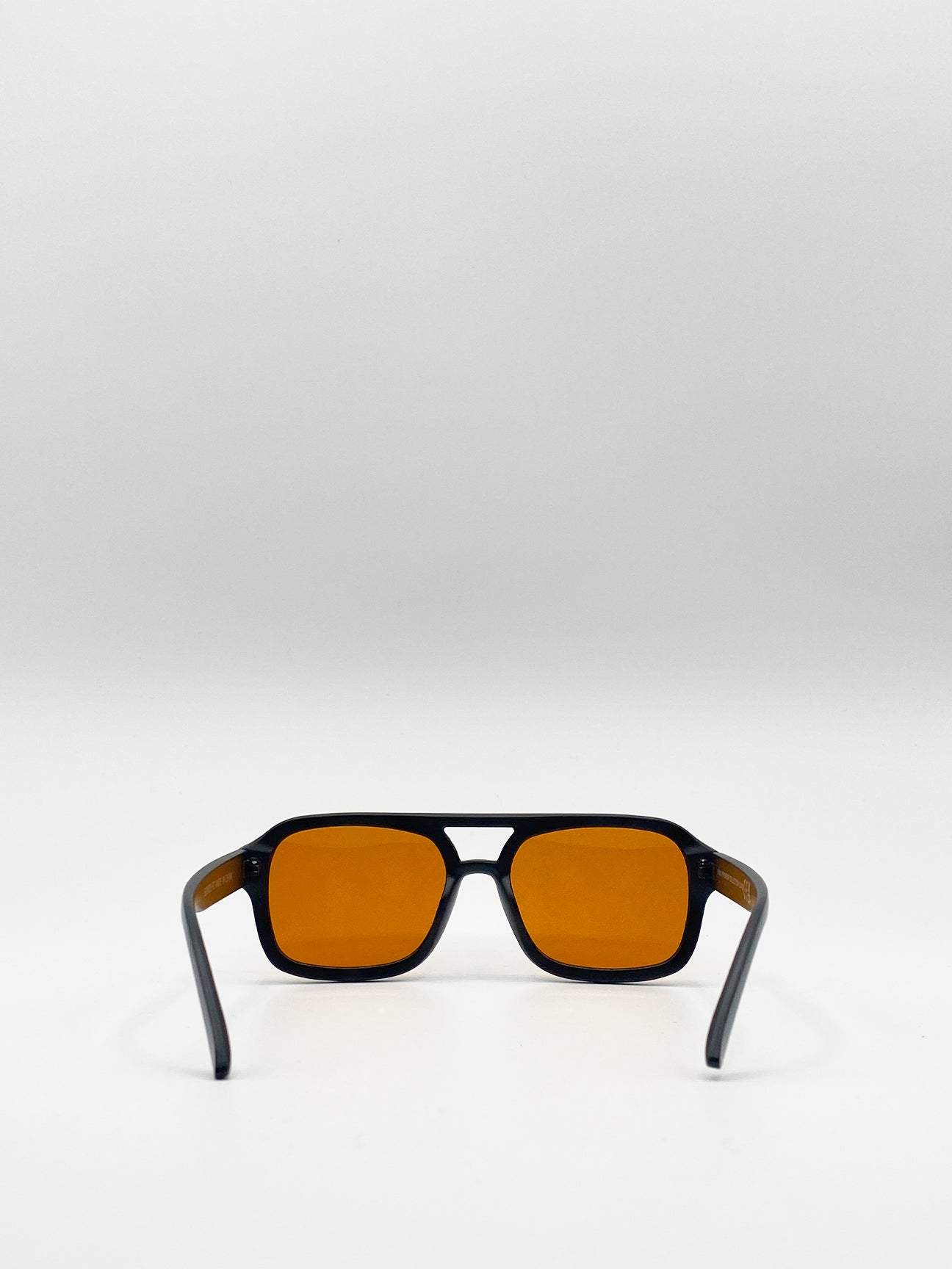 Orange 70's Navigator Sunglasses With Orange Lenses, Image 4 of 4