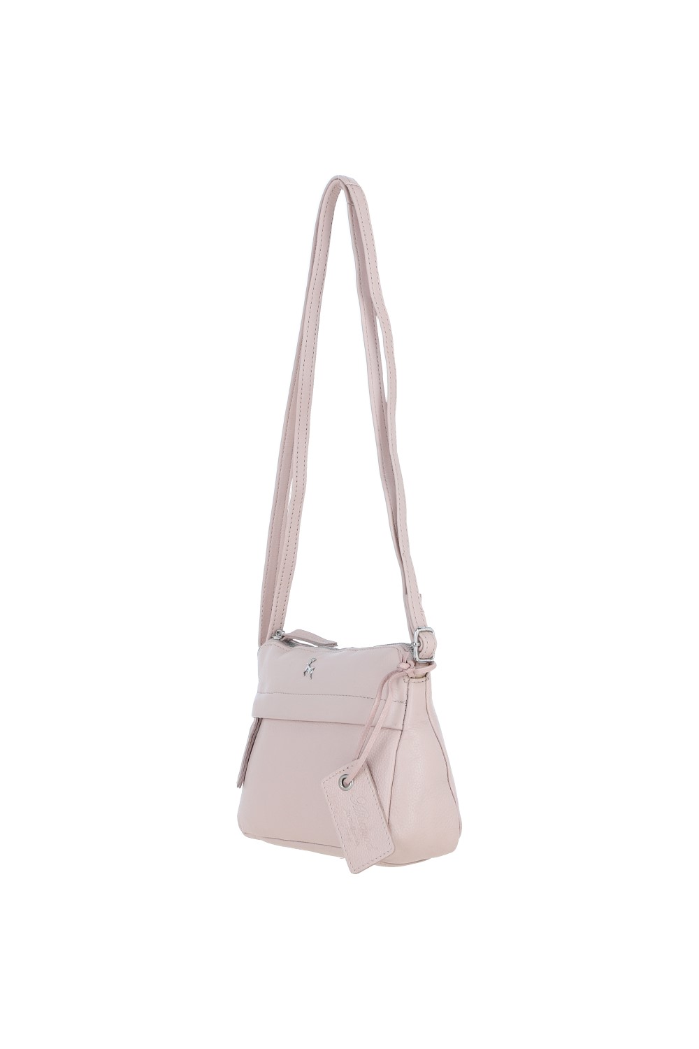 Light Pink Ashwood Leather Light Pink 'Perth' Elegant Real Leather Crossbody Bag, Image 3 of 5