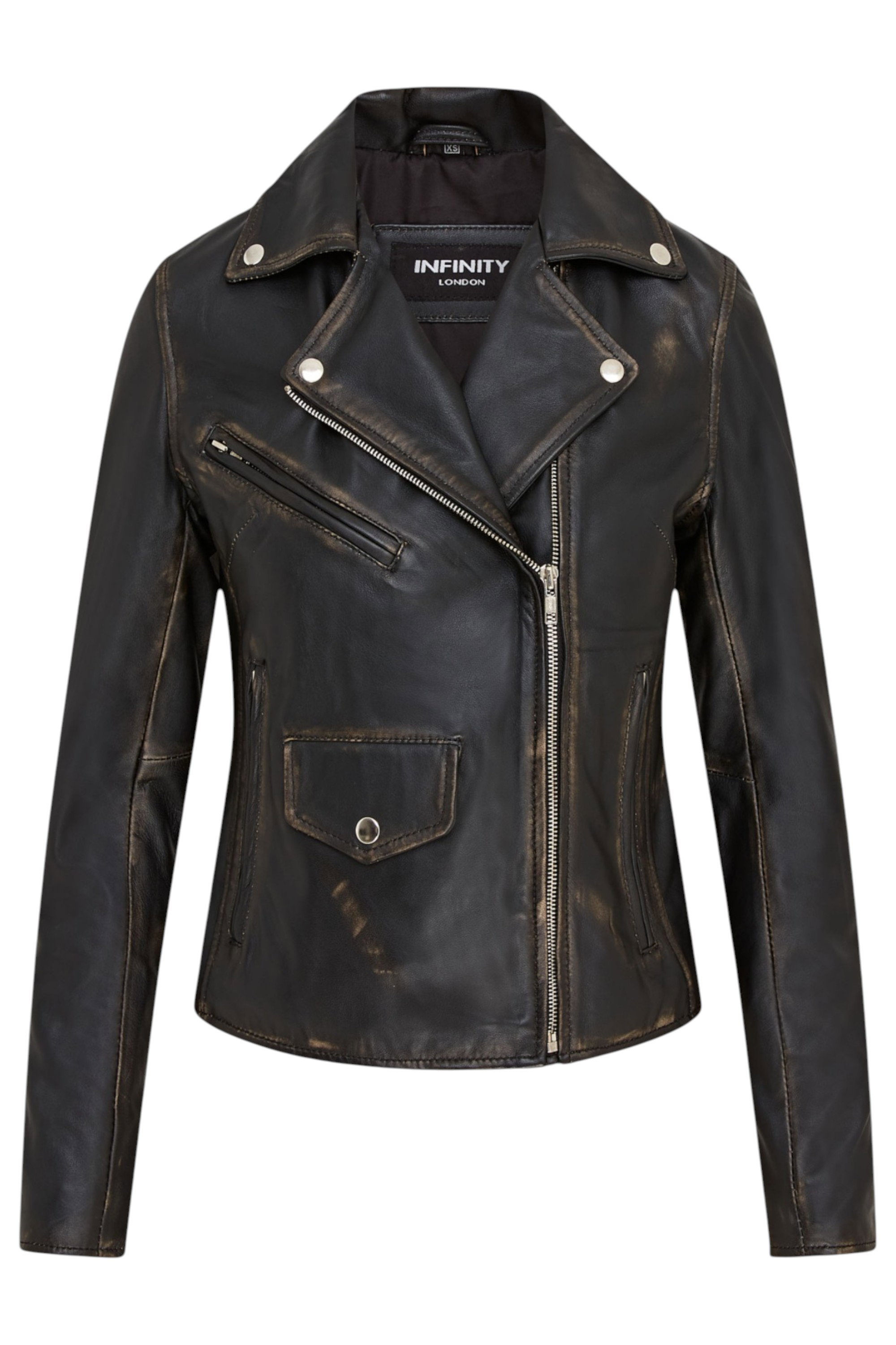 Tortoishell Infinity Leather Tortoishell Classic Brando Biker Leather Jacket, Image 2 of 8
