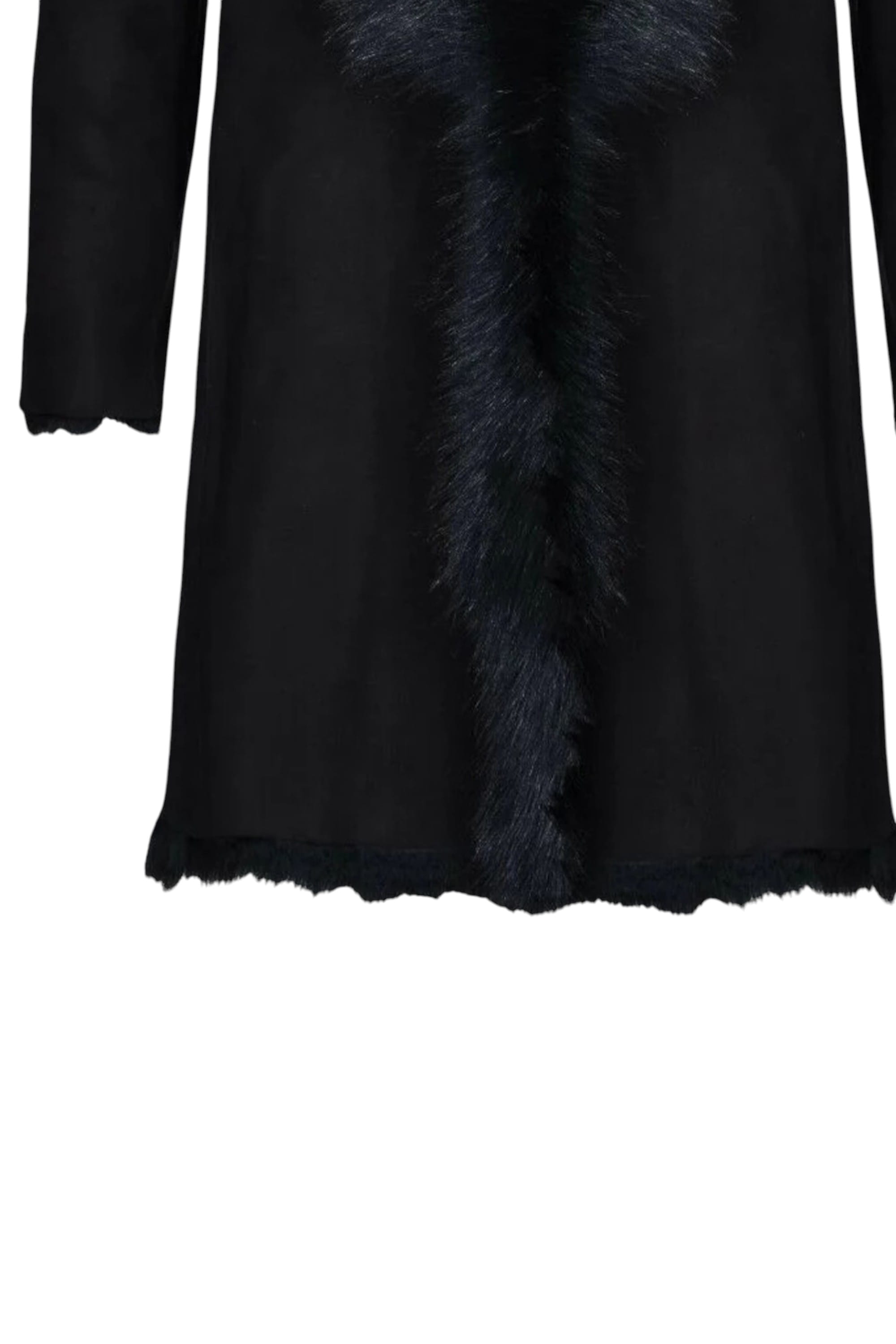 Black Toscana Sheep Suede Leather Trench Coat, Image 7 of 8