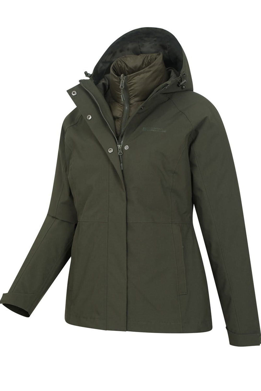 Khaki Alaskan 3 in 1 Padded Jacket, Image 3 of 6