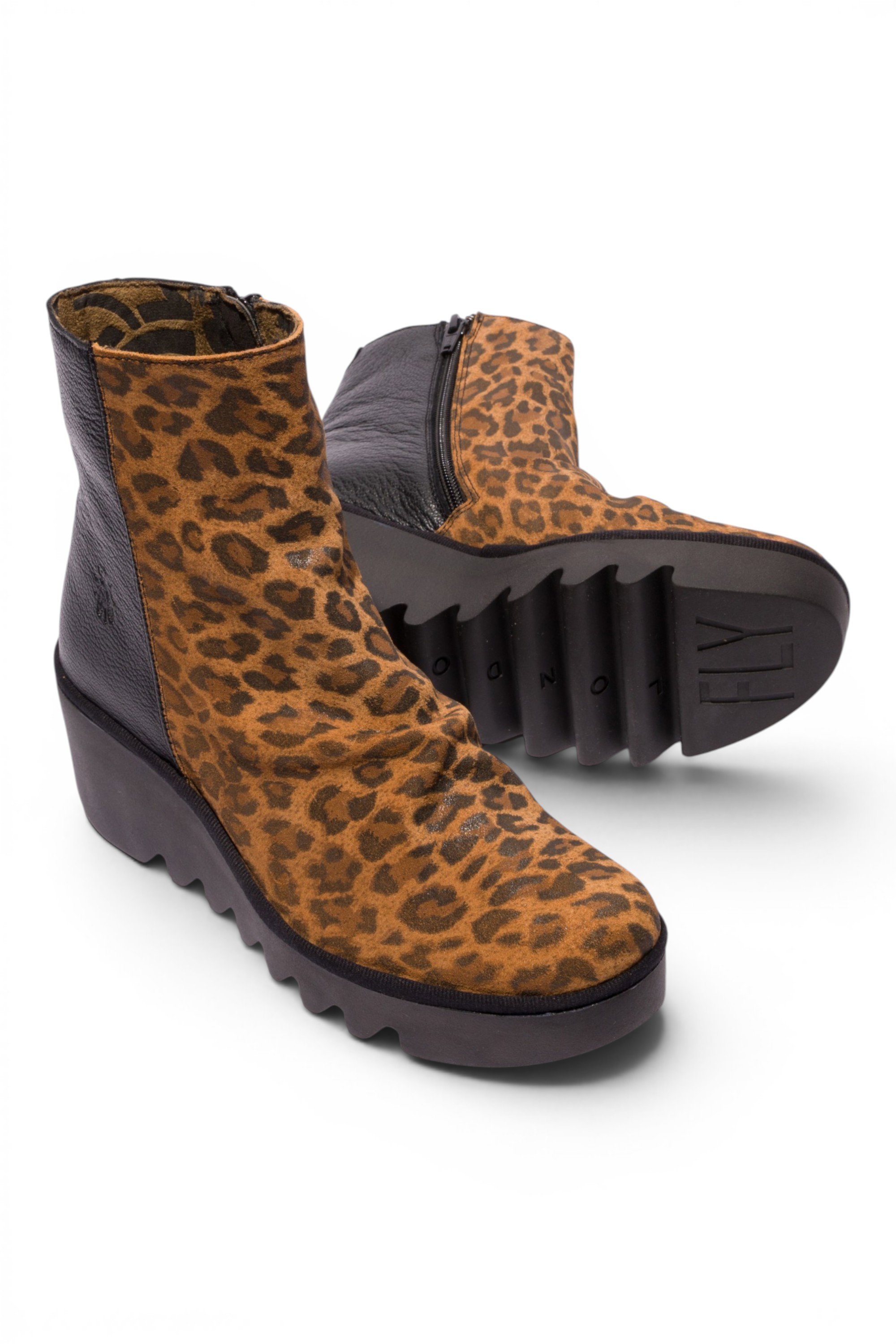 Multi Womens Suede-Leather Ankle Boots-BAAN537, Image 5 of 5