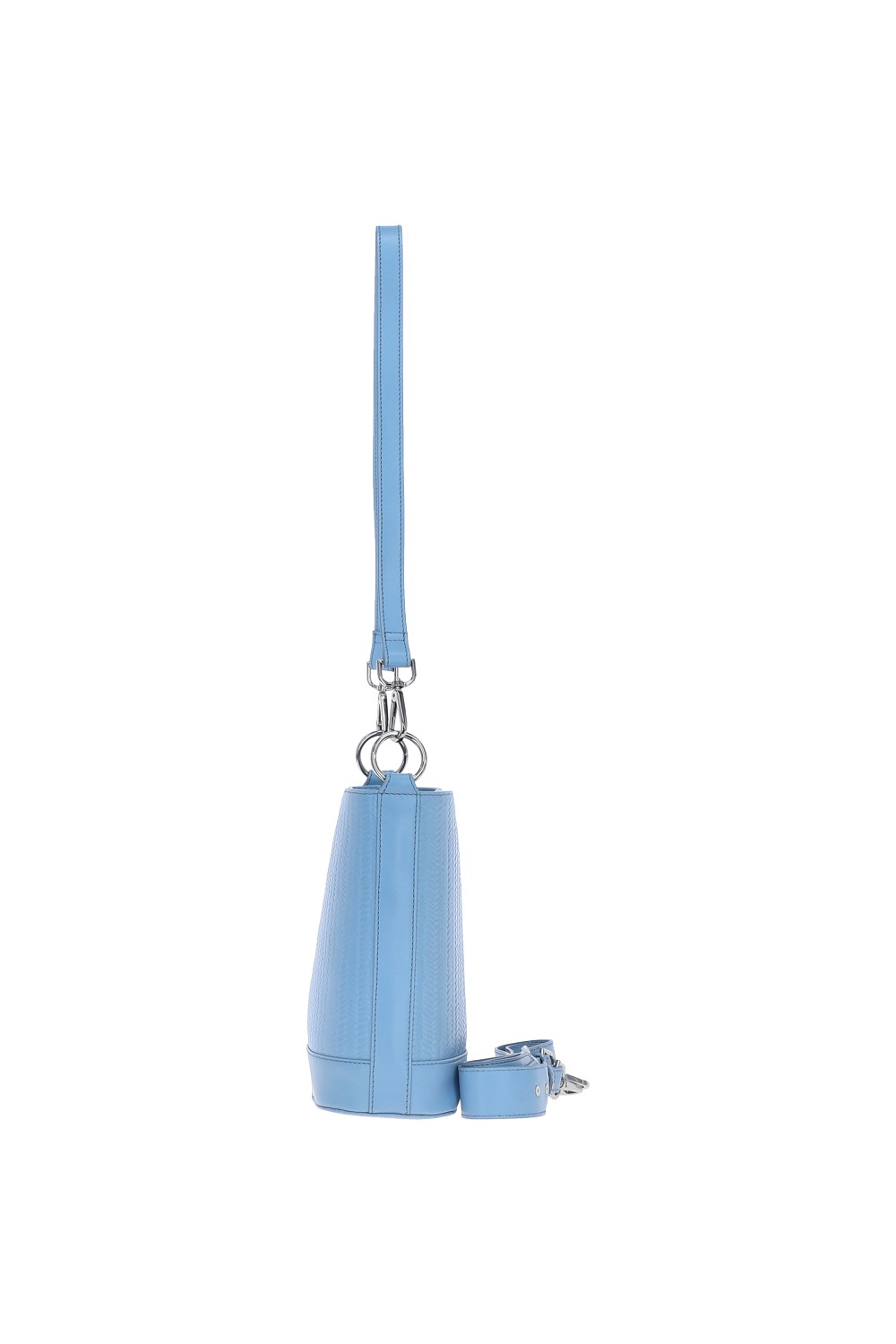 Blue Elegant Crossbody Bucket Bag, Image 6 of 6