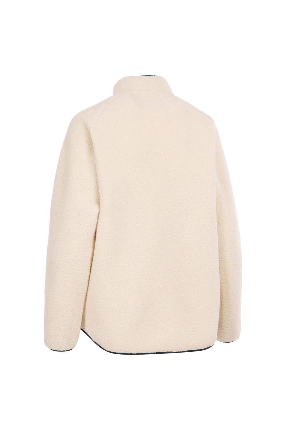 White Quake Leather Trim Fleece Jacket, Image 2 of 4