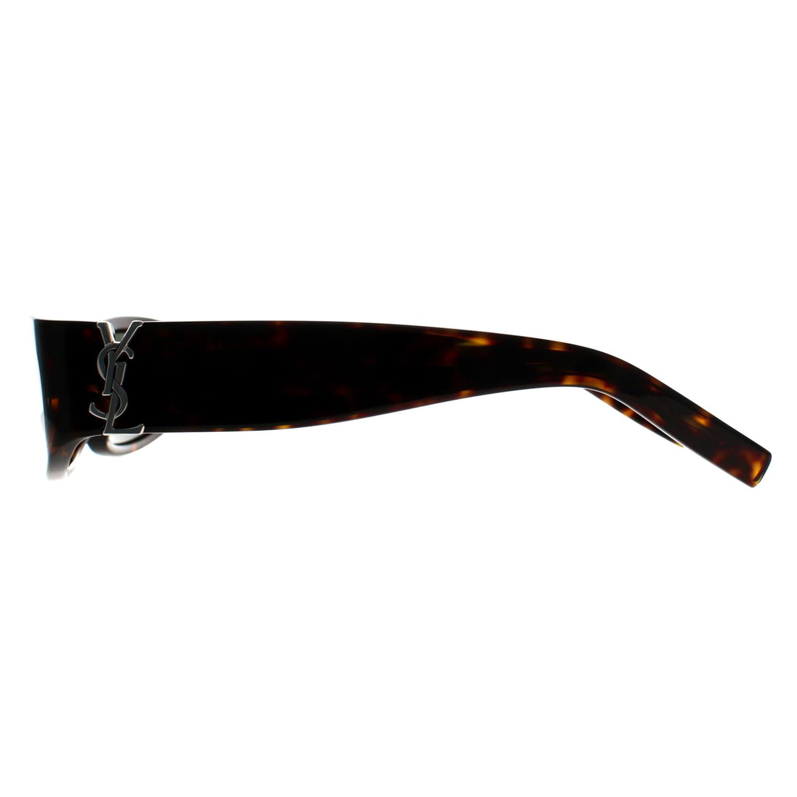 Brown Saint Laurent Brown Rectangle Dark Spotted Havana Grey SL M152, Image 3 of 3