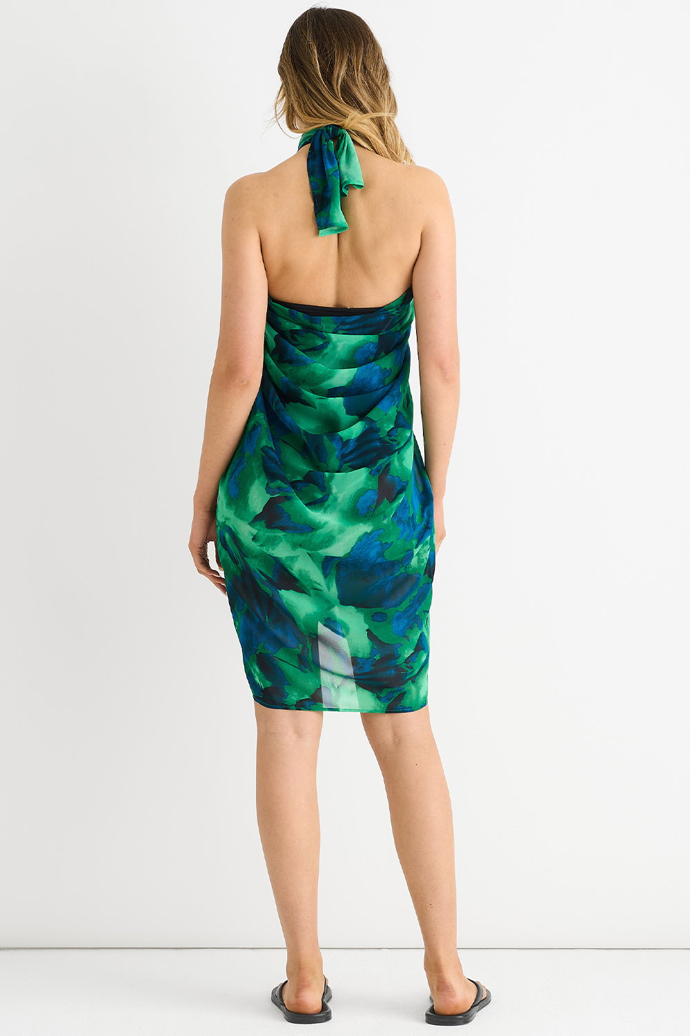 Green Floral Multiway Beach Sarong, Image 2 of 4