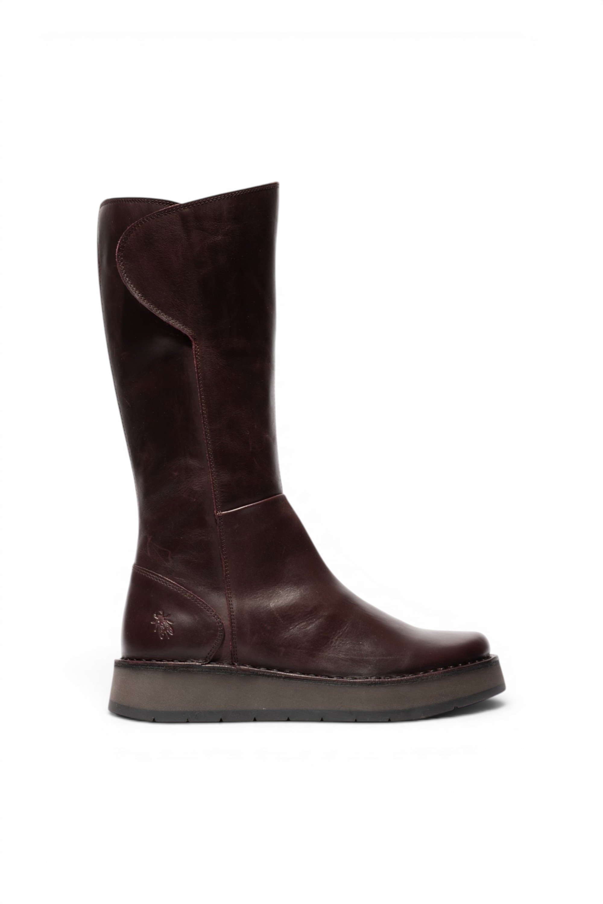 Wine Womens Leather High Long Boots-RHEA042, Image 1 of 5