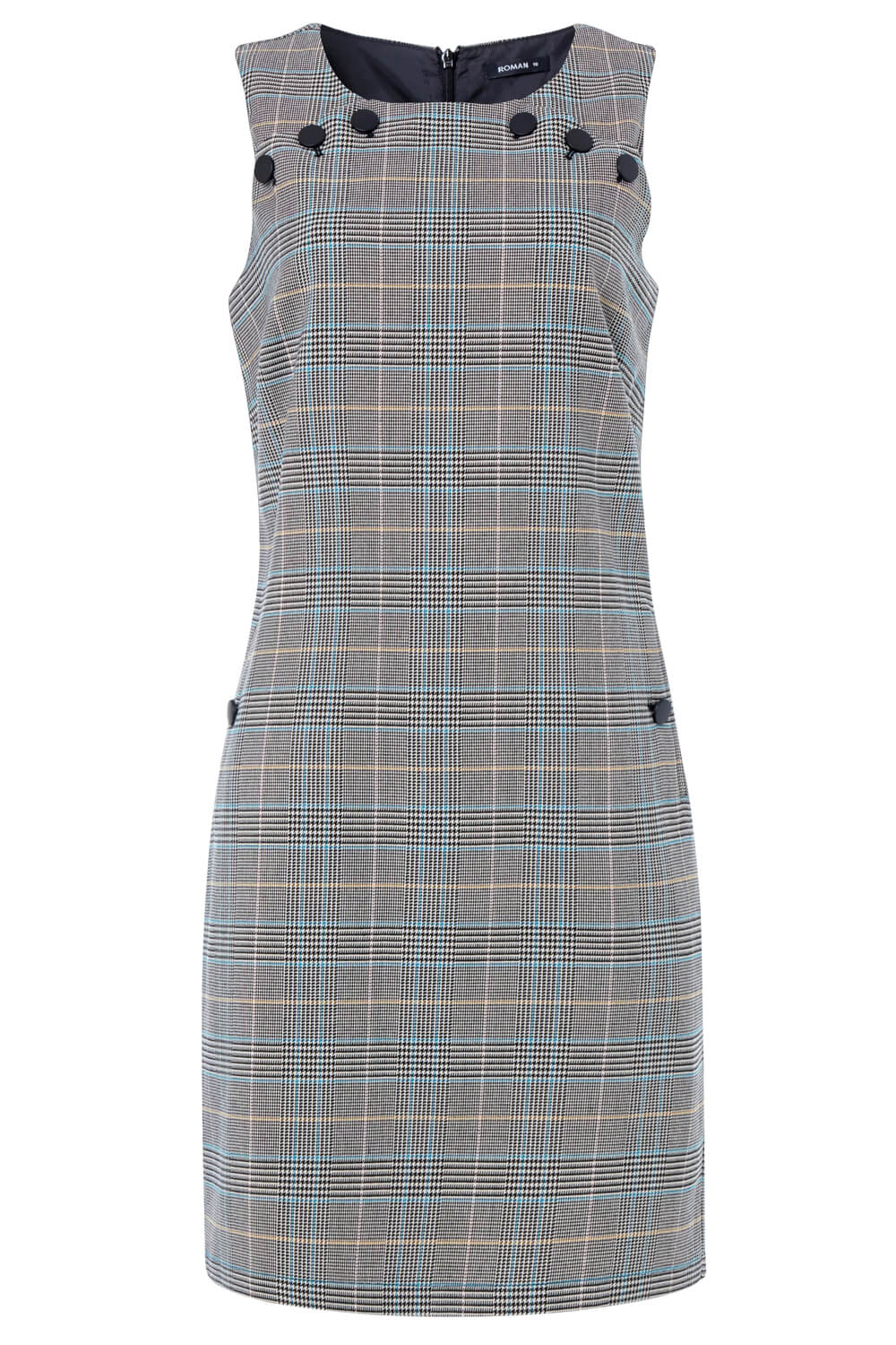 grey check pinafore dress Reckless Check Mini Pinafore Dress