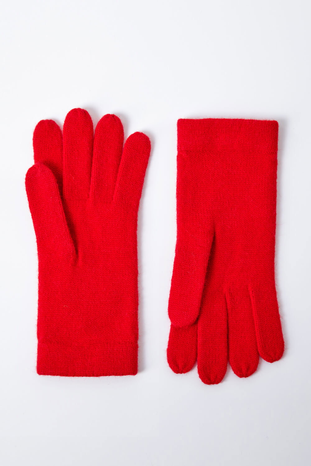 Red One Size Stretch Knit Gloves, Image 6 of 5