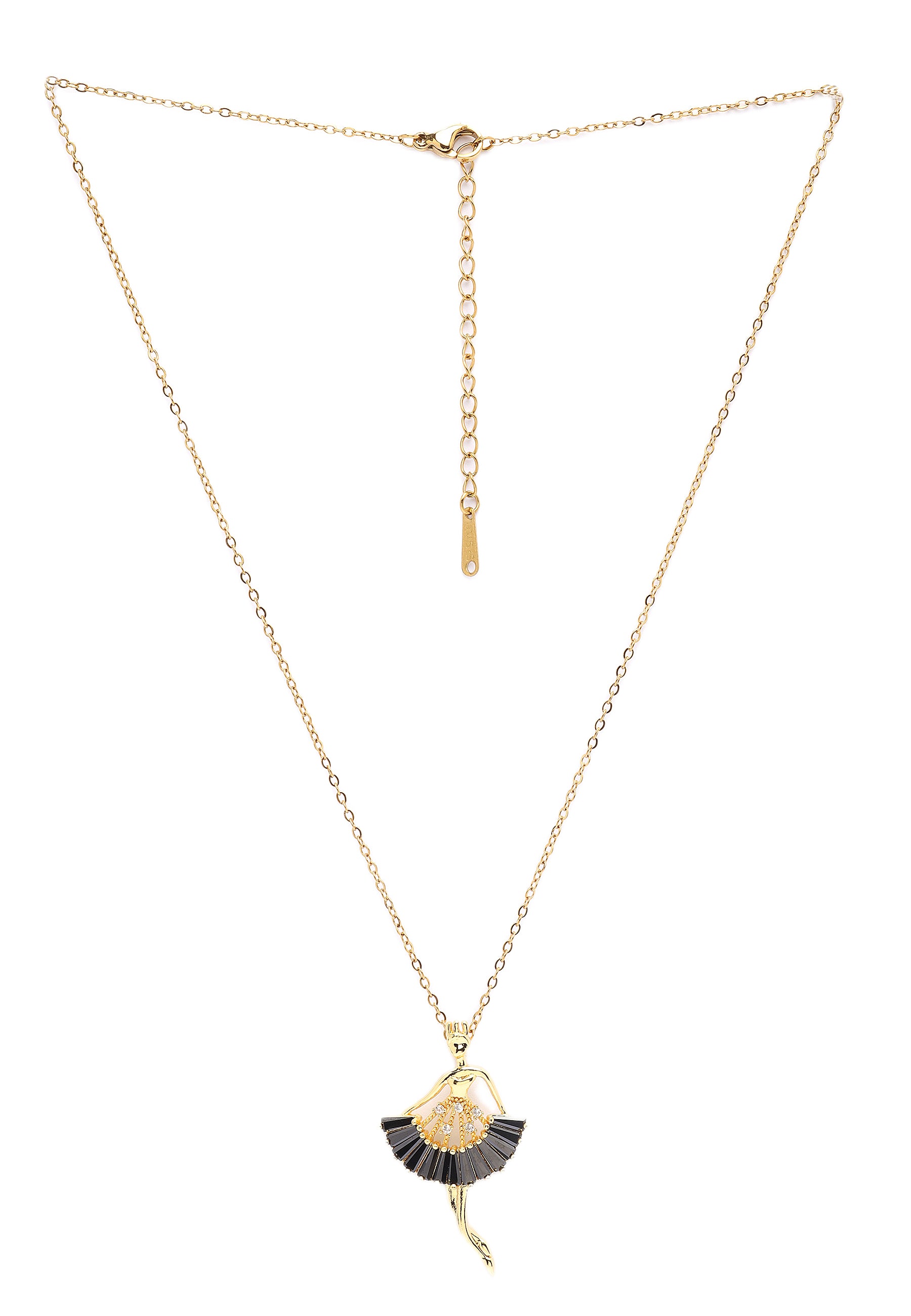 Gold Golden Ballerina Grace Pendant, Image 3 of 5