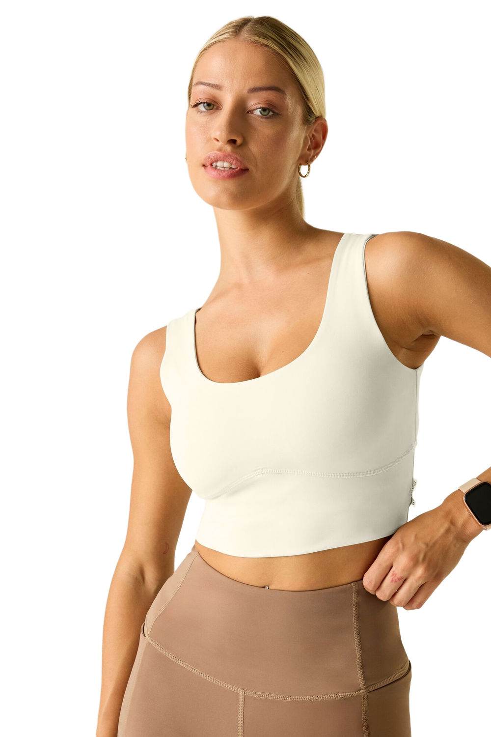 Cream Refresh Sports Bra, Image 1 of 4
