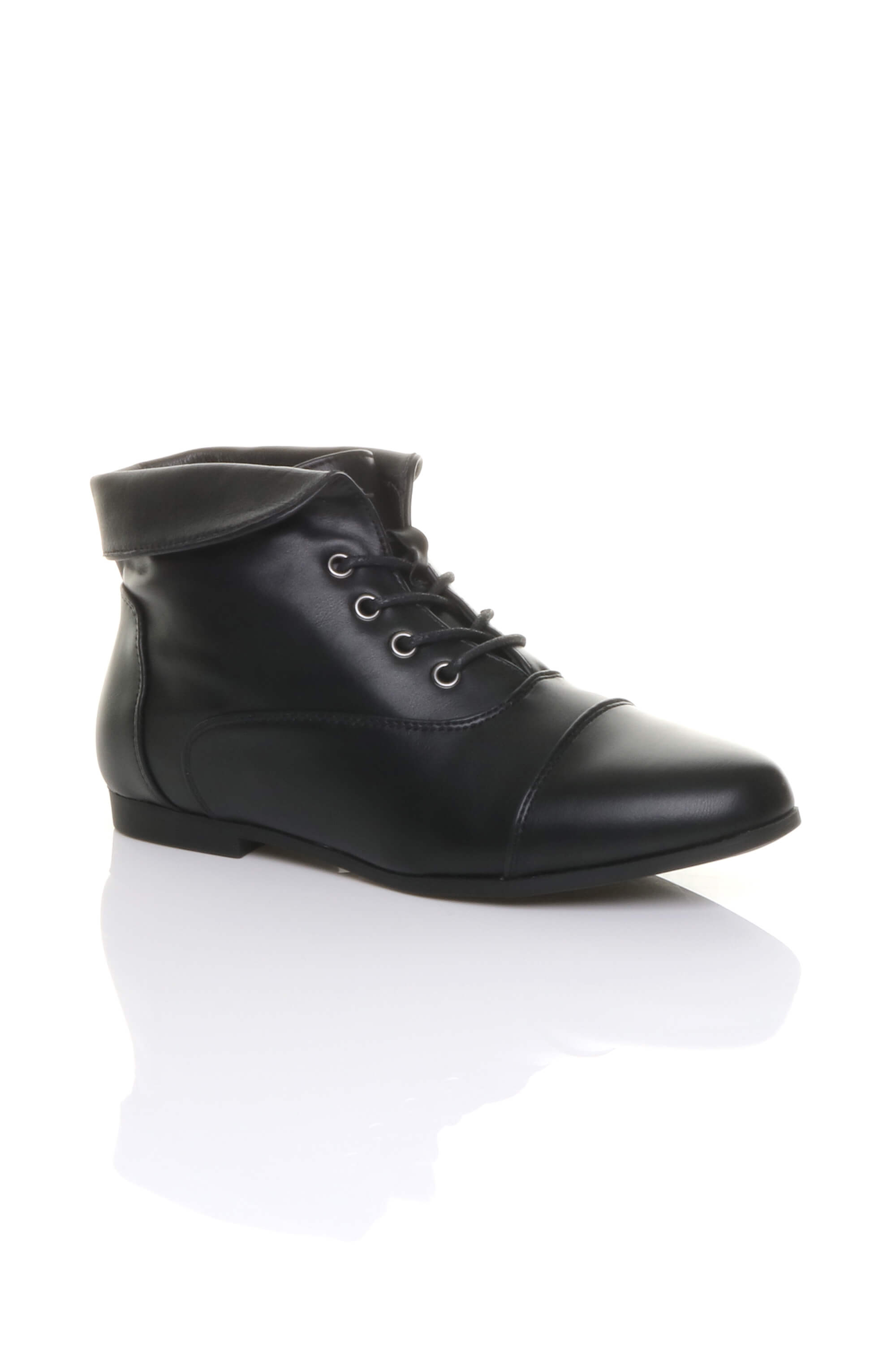 Black AJVANI Black Pixie Granny Ankle Boots, Image 1 of 5