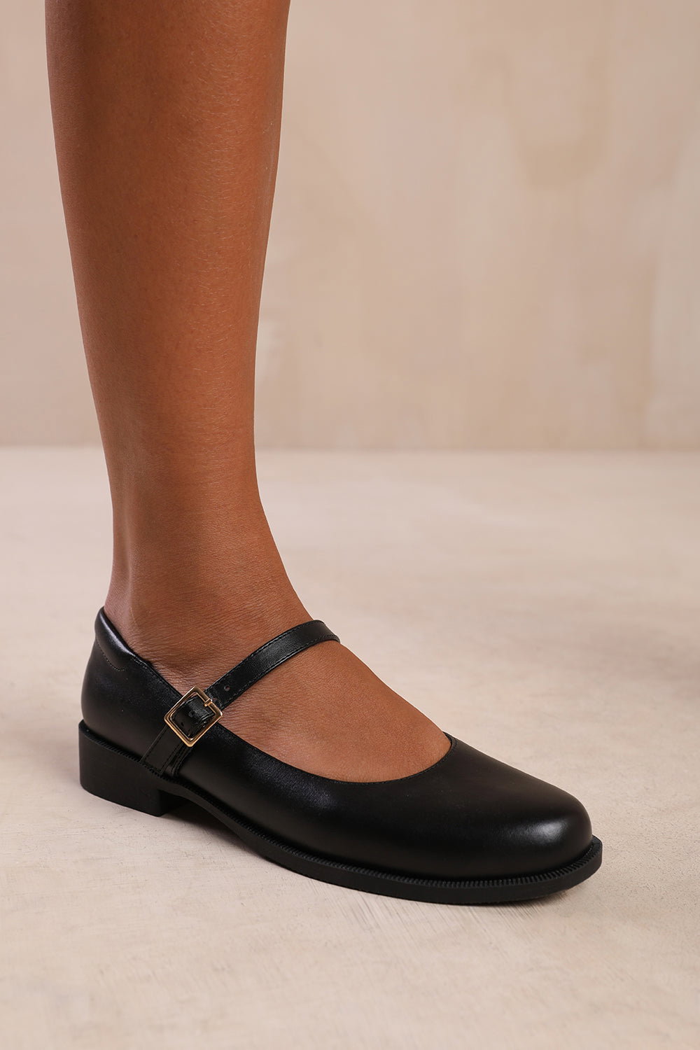 Black 'Hawthorn' Low Heel Loafer With Strap, Image 3 of 6