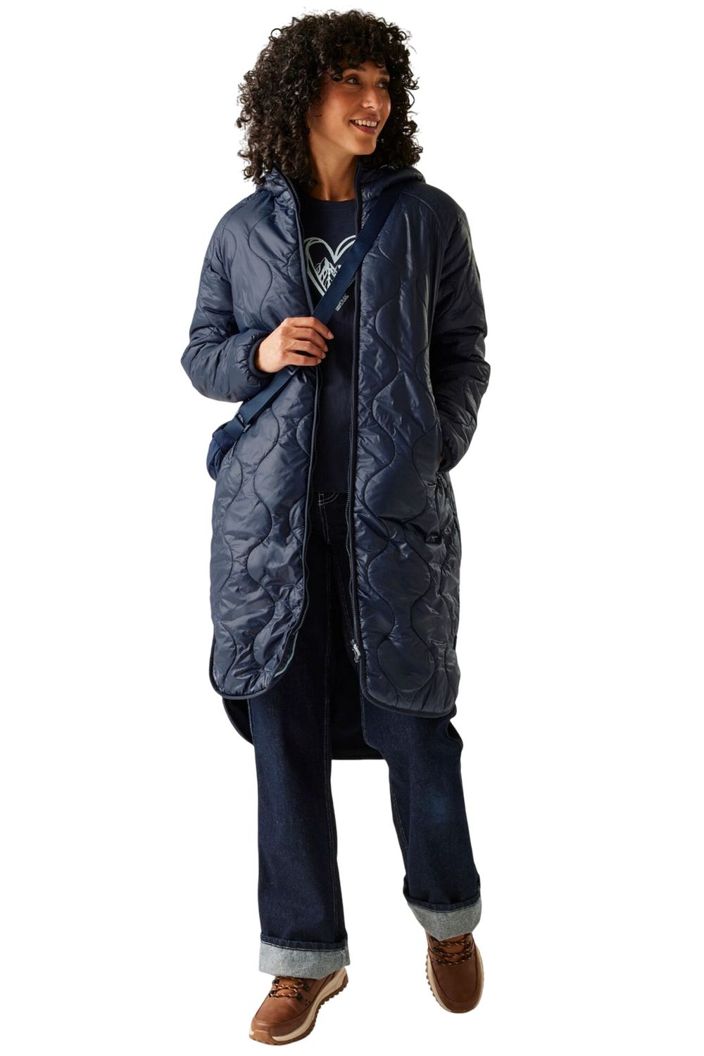 Navy Triea Quilted Jacket, Image 4 of 5