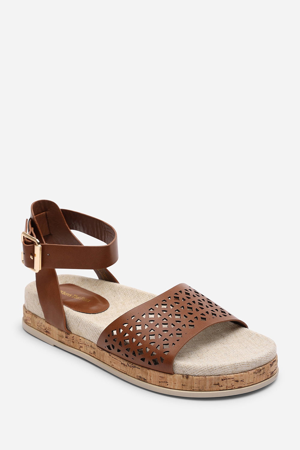 Tan Where's That From Tan Banyan Double Strap Flatform Sandal, Image 3 of 6