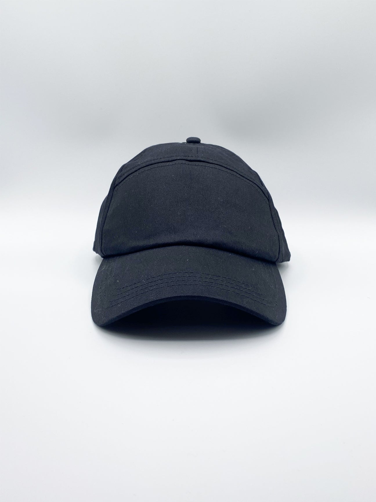 Black SVNX Black Soft Twill 6 Panel Cap, Image 1 of 2