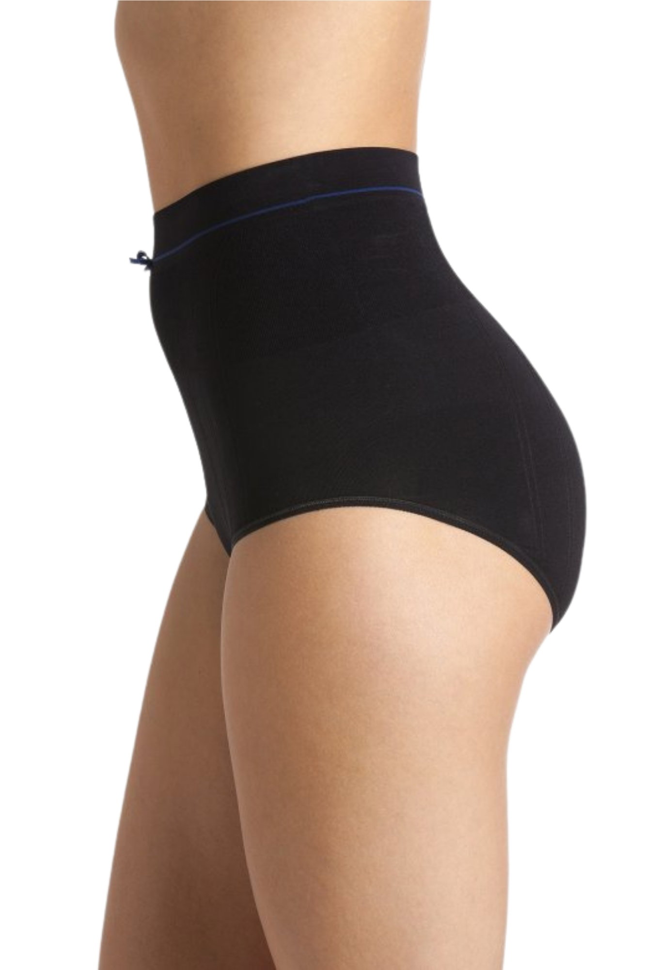 Black 2 Pack Seamless High Waist Briefs, Image 2 of 4