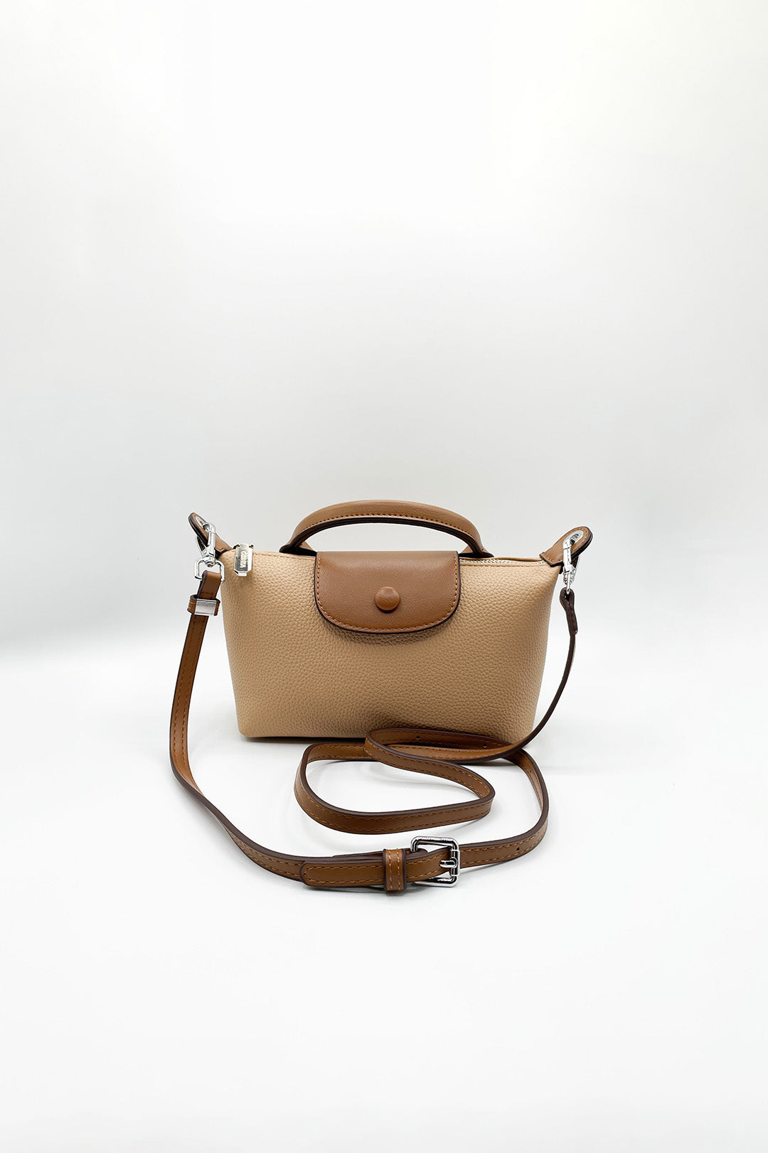 Beige Crossbody Bag with Handle, Image 2 of 5