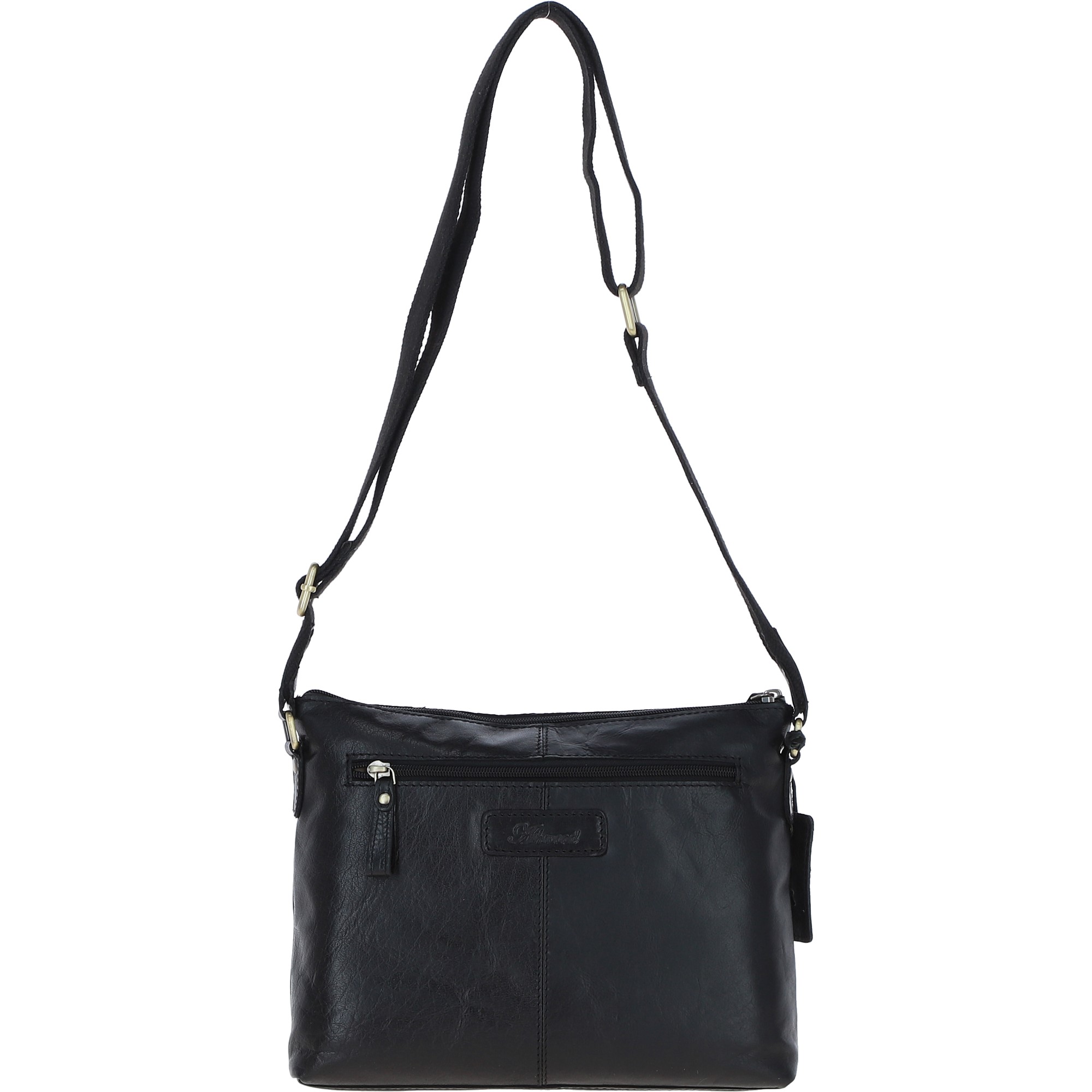 Black Exquisite Real Leather Cross Body Bag, Image 5 of 5