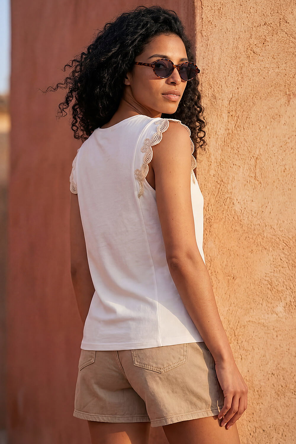 Ivory Embroidered Frill Top, Image 4 of 4