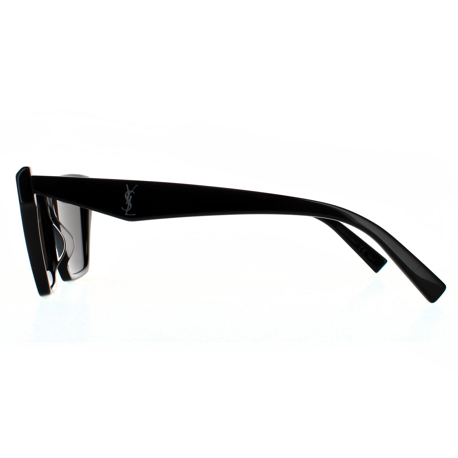 Black Saint Laurent Black Cat Eye Black Black Sunglasses, Image 3 of 6