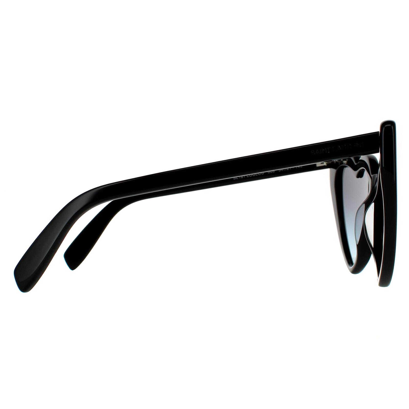 Black Saint Laurent Black Cat Eye Black Blue Gradient Sunglasses, Image 4 of 6