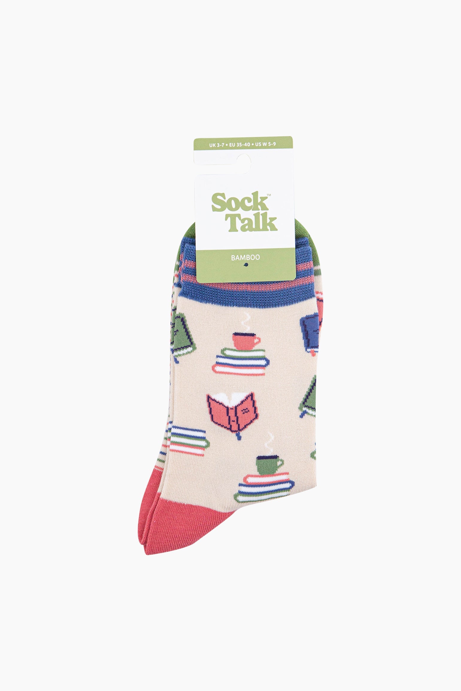 Multi Book Lover Bamboo Socks, Image 4 of 4