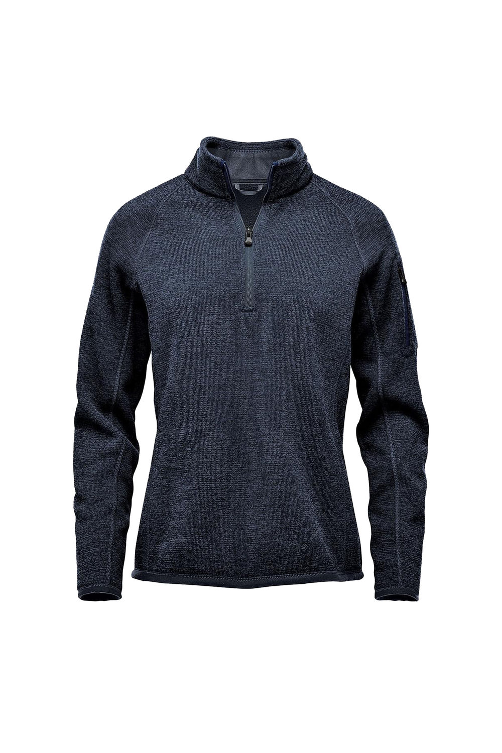 Navy Avalante Heather Quarter Zip Fleece Top, Image 1 of 4
