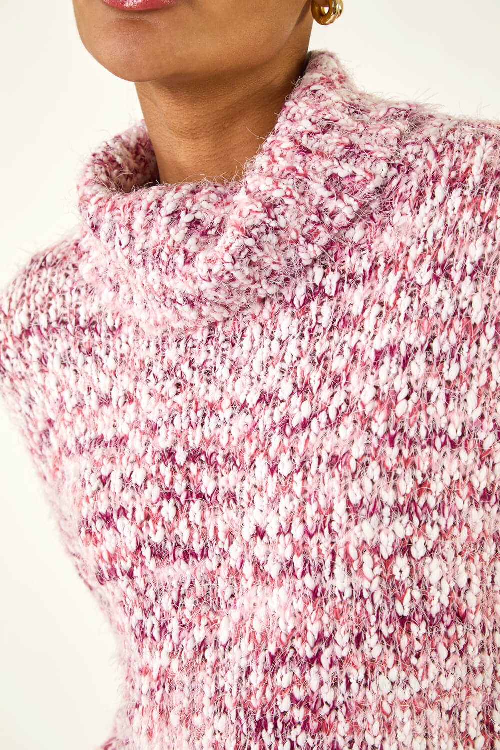 Pink Speckled Soft Fluffy Knit Jumper, Image 6 of 5