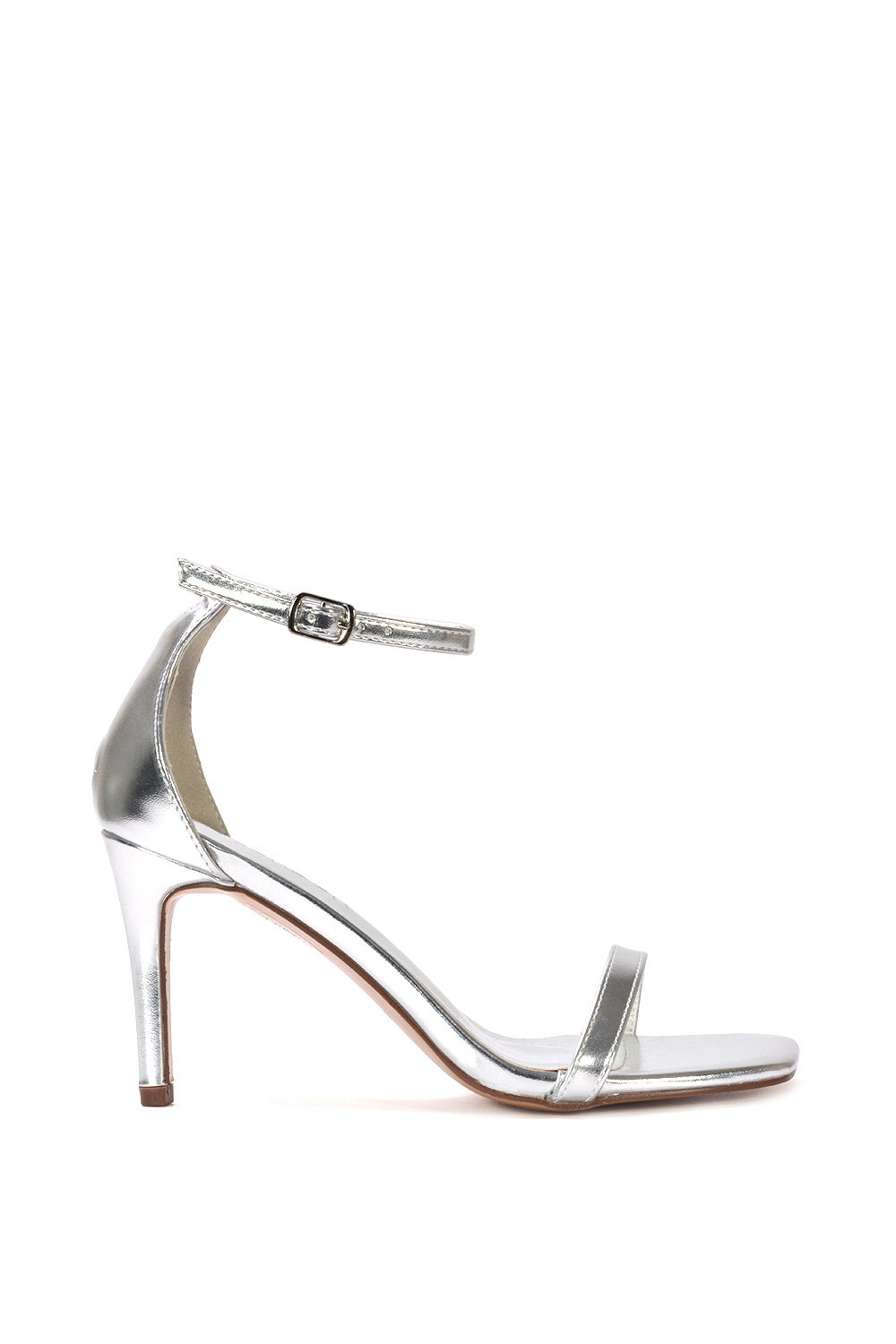 Black 'Emma' Strappy Stiletto High Heels With Ankle Strap