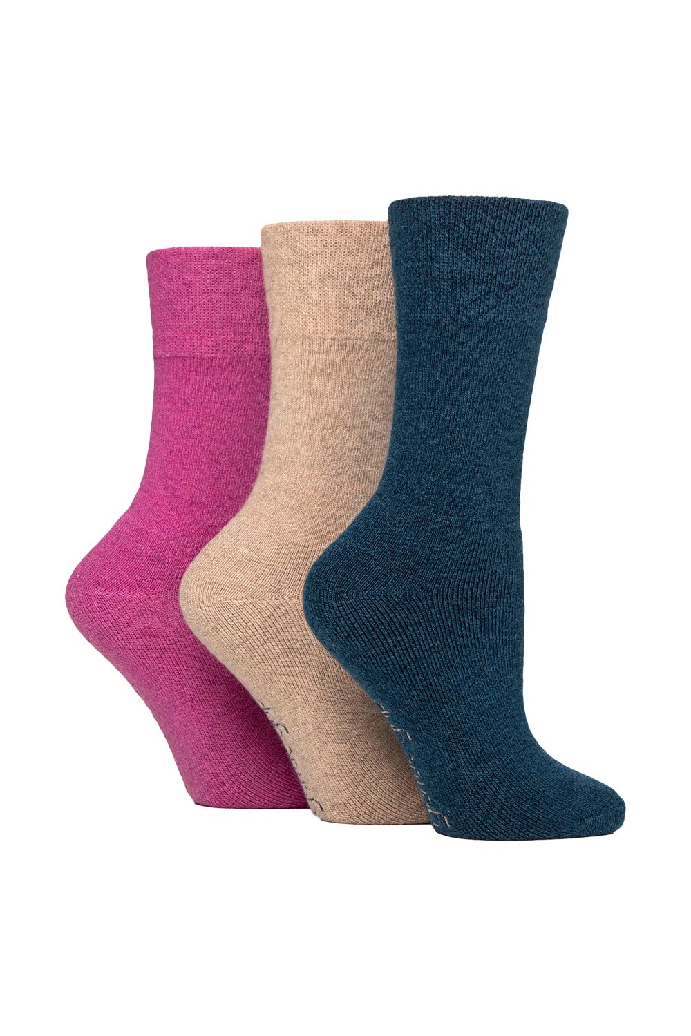 Pink 3 Pack Wool Boot Socks Warm Cushioned Socks, Image 1 of 2