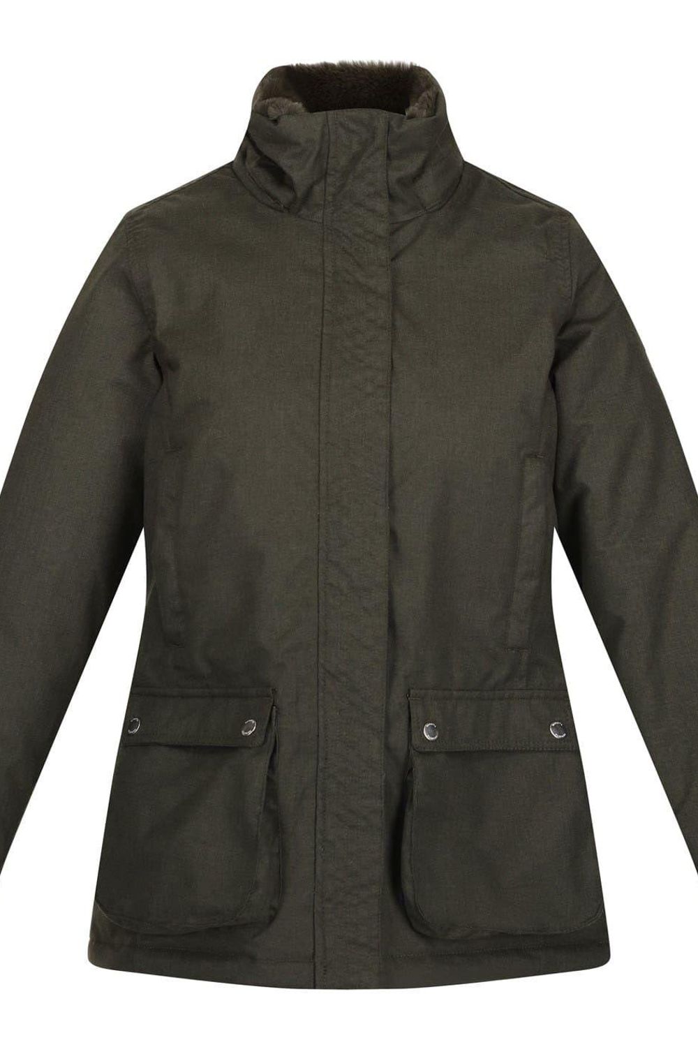 Khaki Leighton Plaid Waterproof Jacket, Image 1 of 3
