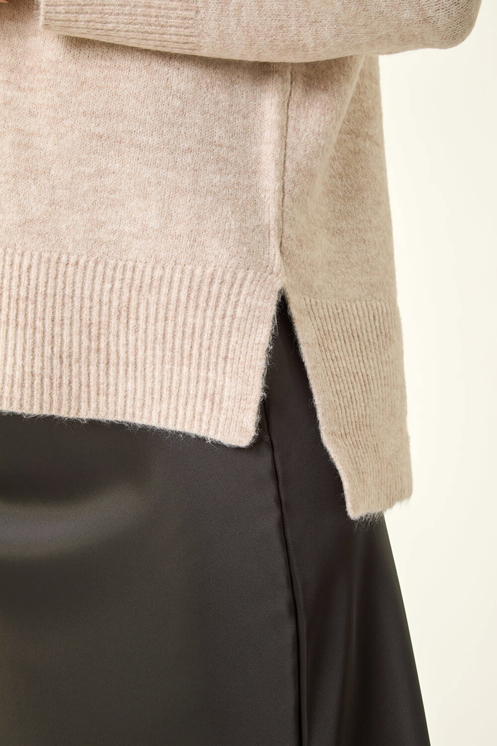 Natural Turtleneck Knit Jumper, Image 6 of 7
