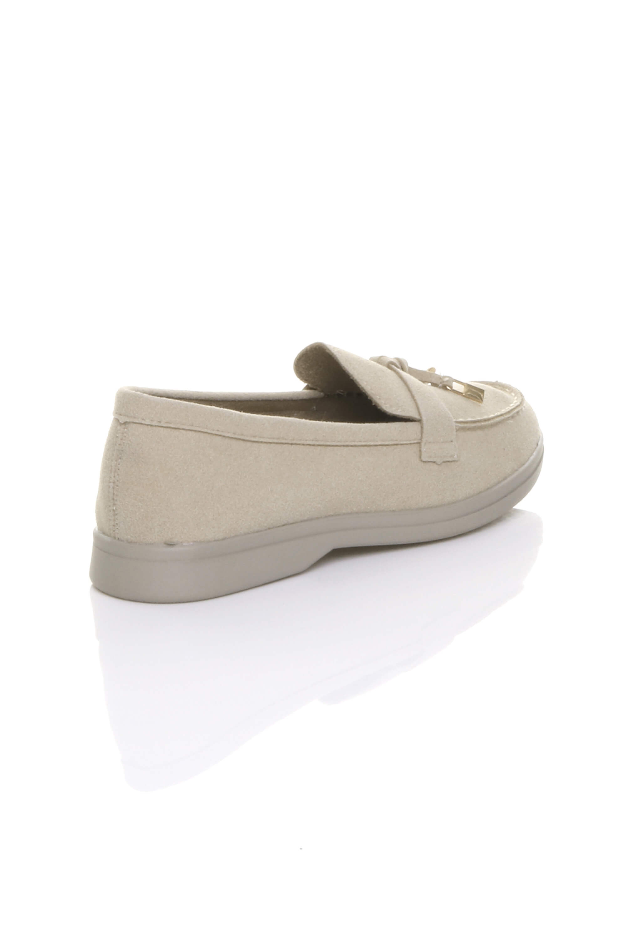 Stone AJVANI Stone Flat Slip On Smart Loafers, Image 4 of 4