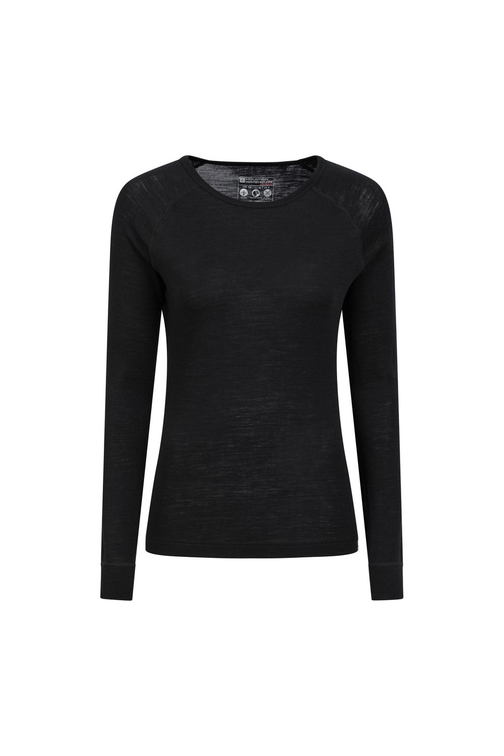 Black Merino Wool Base Layer Top 2 Pack, Image 4 of 4