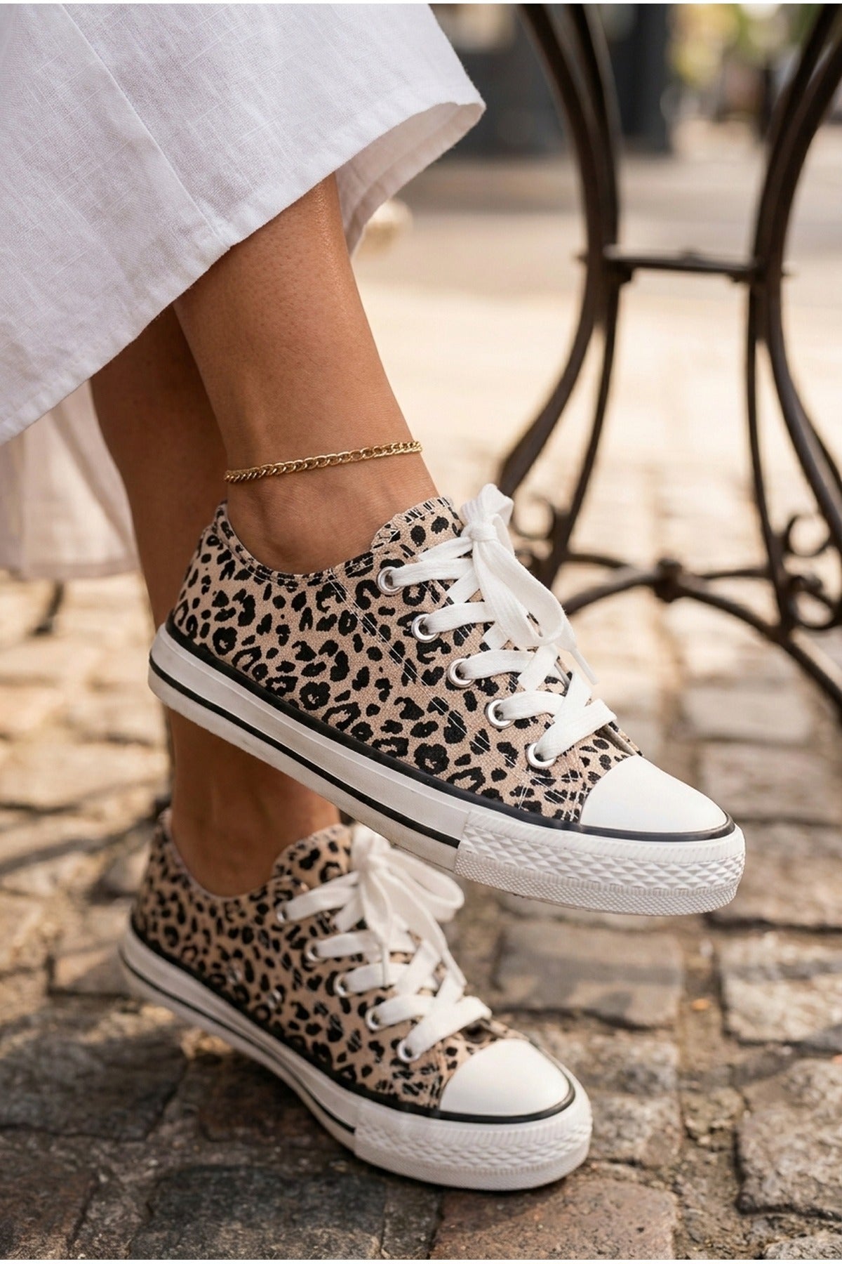 Multi Pearl Canvas Lace Up Low Trainers, Image 4 of 5