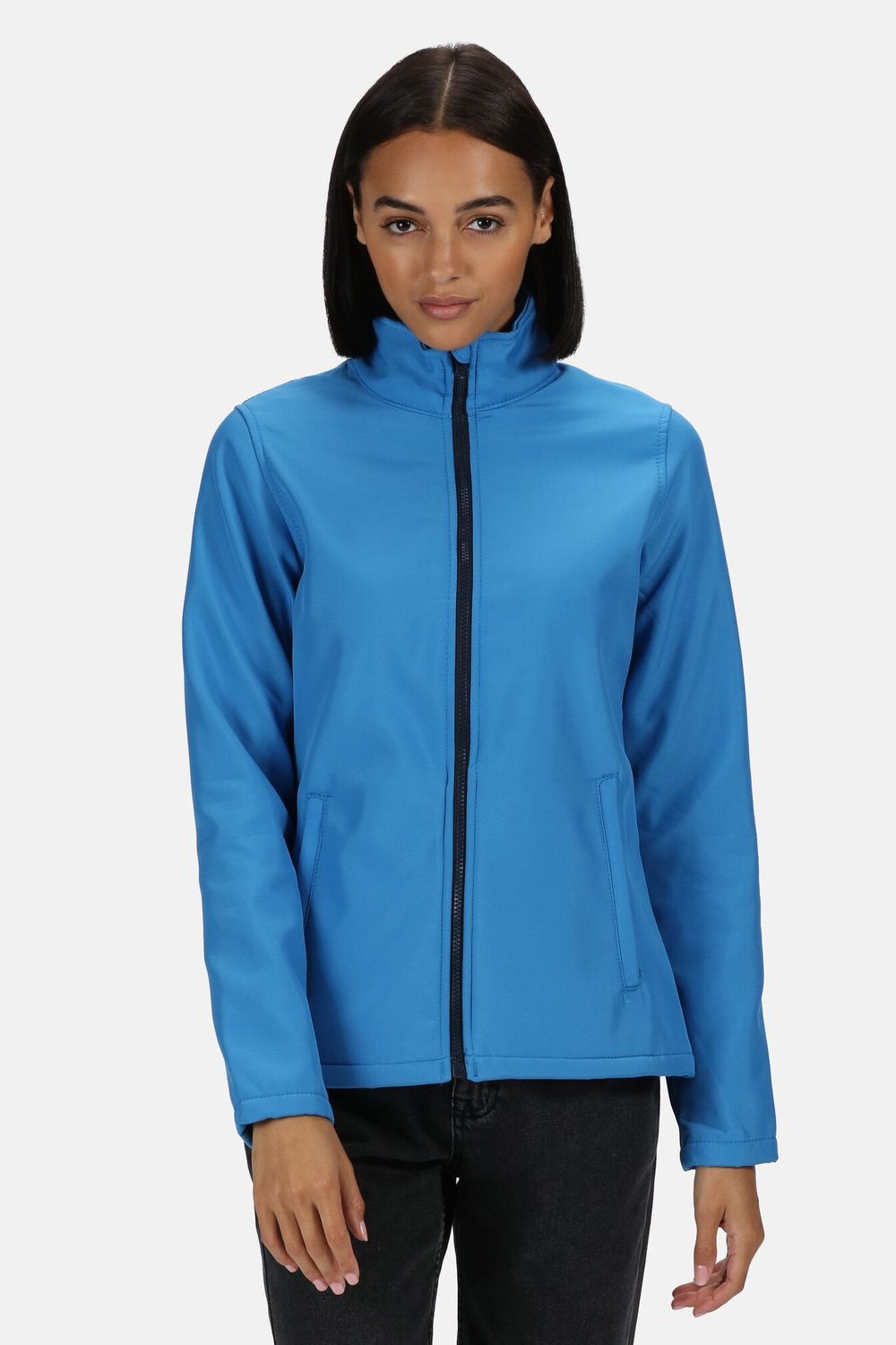 Blue Printable Soft Shell Jacket, Image 1 of 4