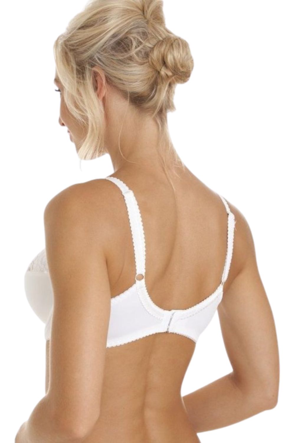 White Lace Non Padded Underwired Bra, Image 4 of 5