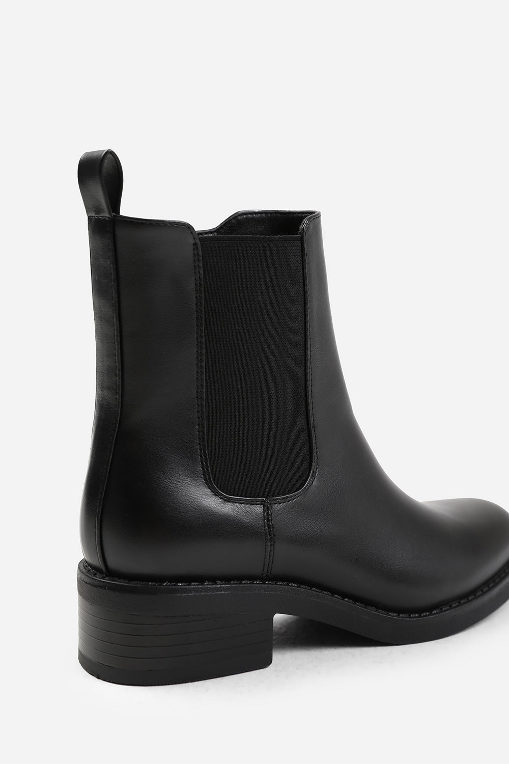Black 'Serna' Ankle Boot With Elastic Panel, Image 3 of 4
