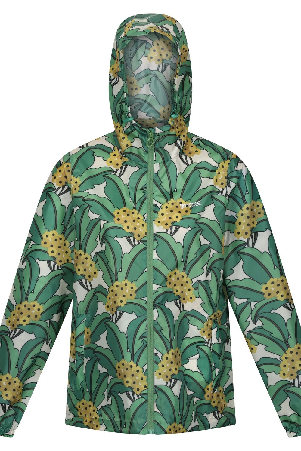 Green Orla Kiely Floral Packaway Jacket, Image 1 of 5