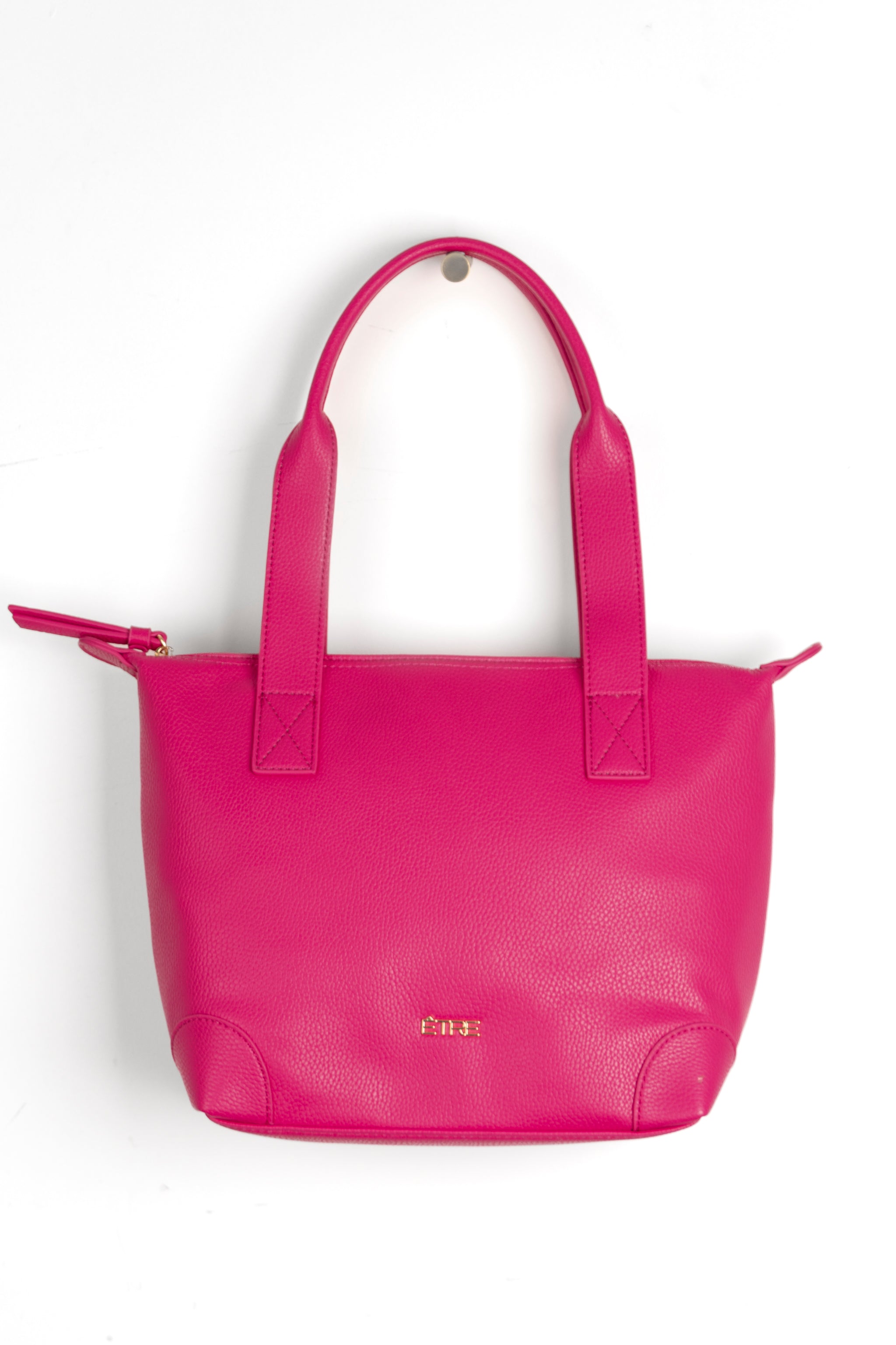 Fuchsia Etre Fuchsia Medium Faux Leather Tote Bag, Image 4 of 5
