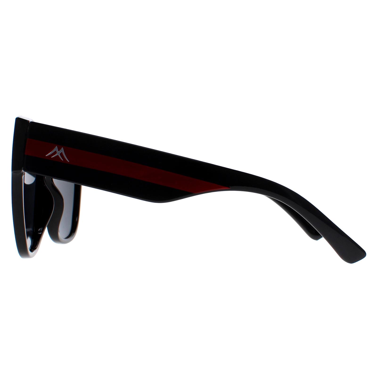 Black Square Shiny Black Red Grey Polarized MP73, Image 3 of 4