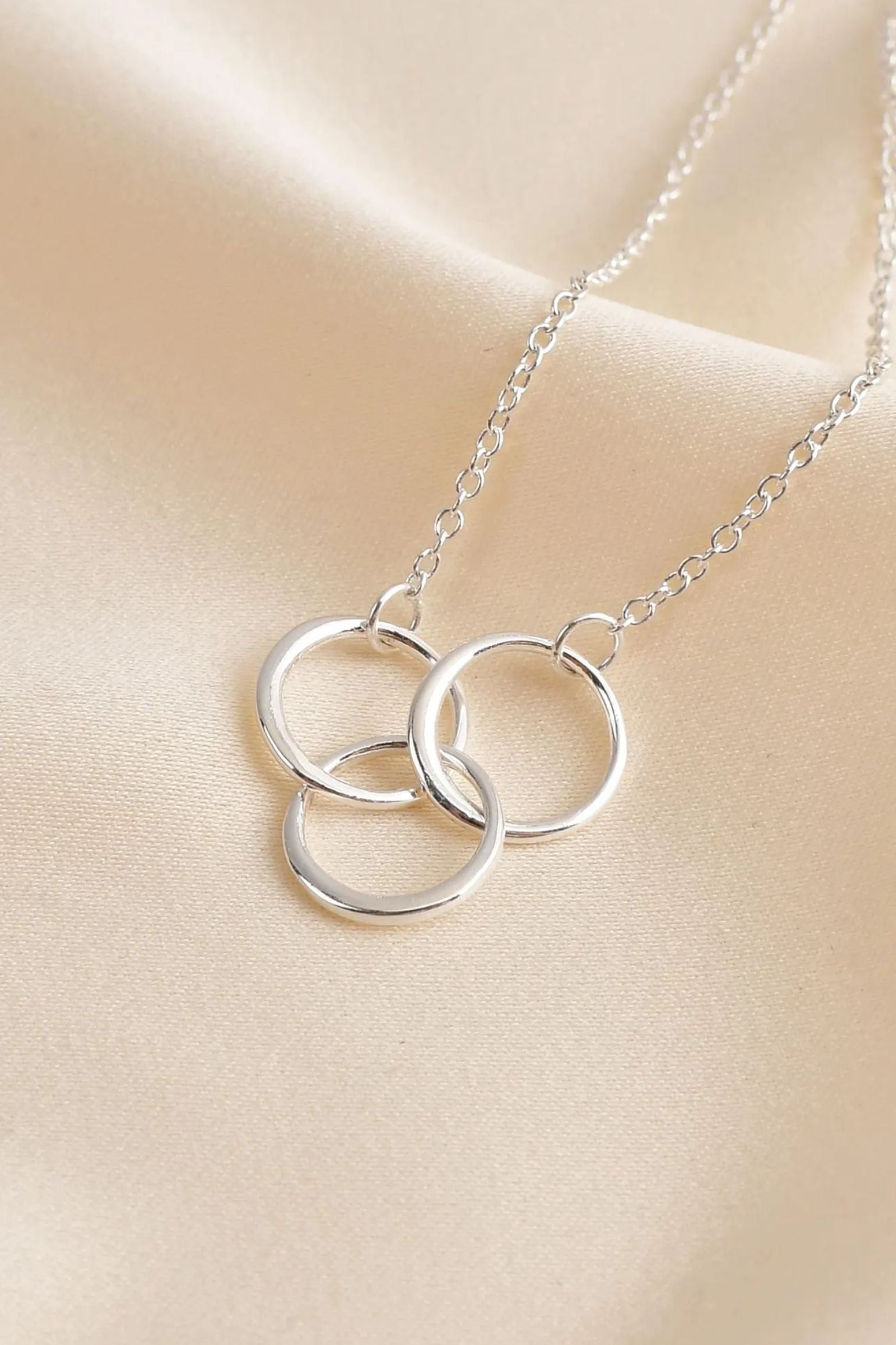 Silver Sterling Silver Circle Trio Bracelet, Image 3 of 3