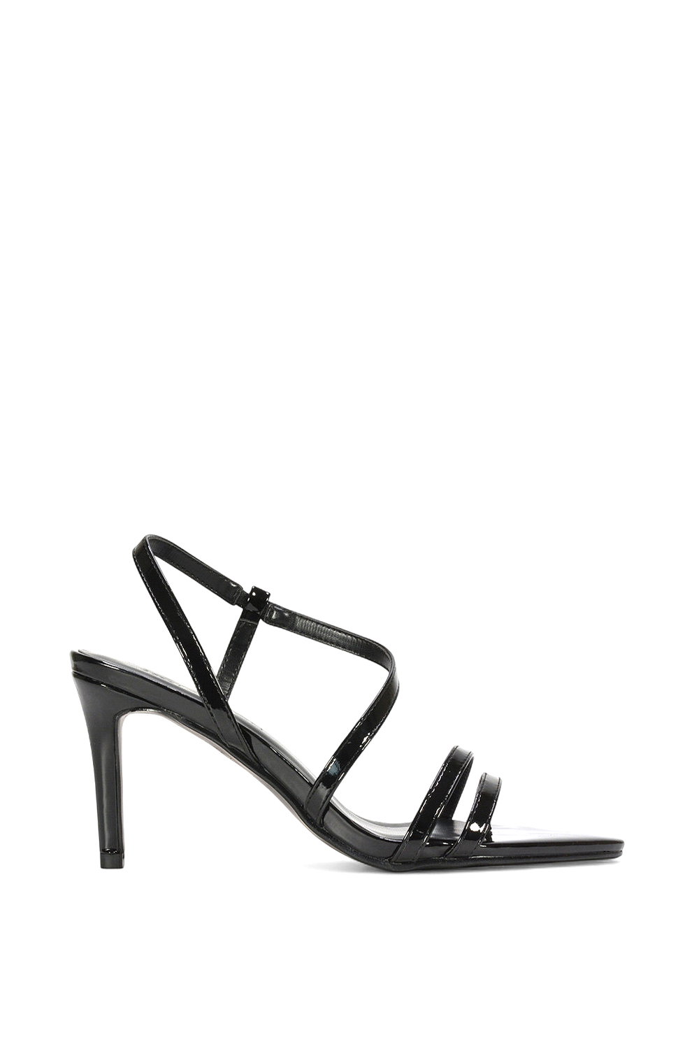 Black 'Theodora' Strappy Pointed Toe Stiletto Heel Sandal Shoes