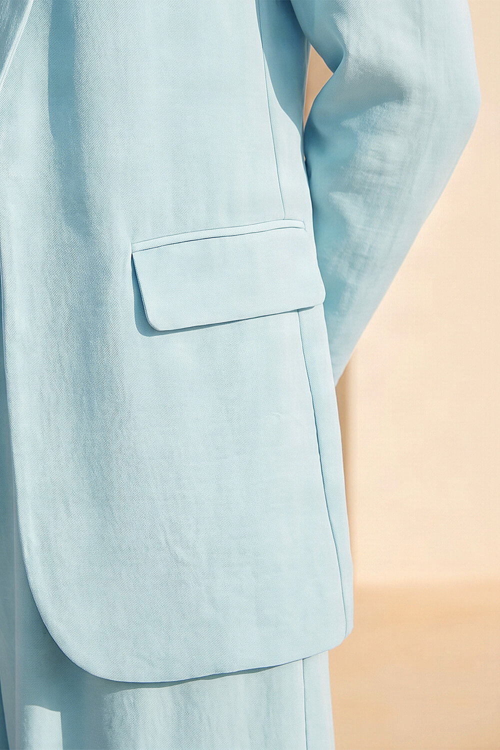 Light Blue Lightweight Relaxed Blazer, Image 5 of 4
