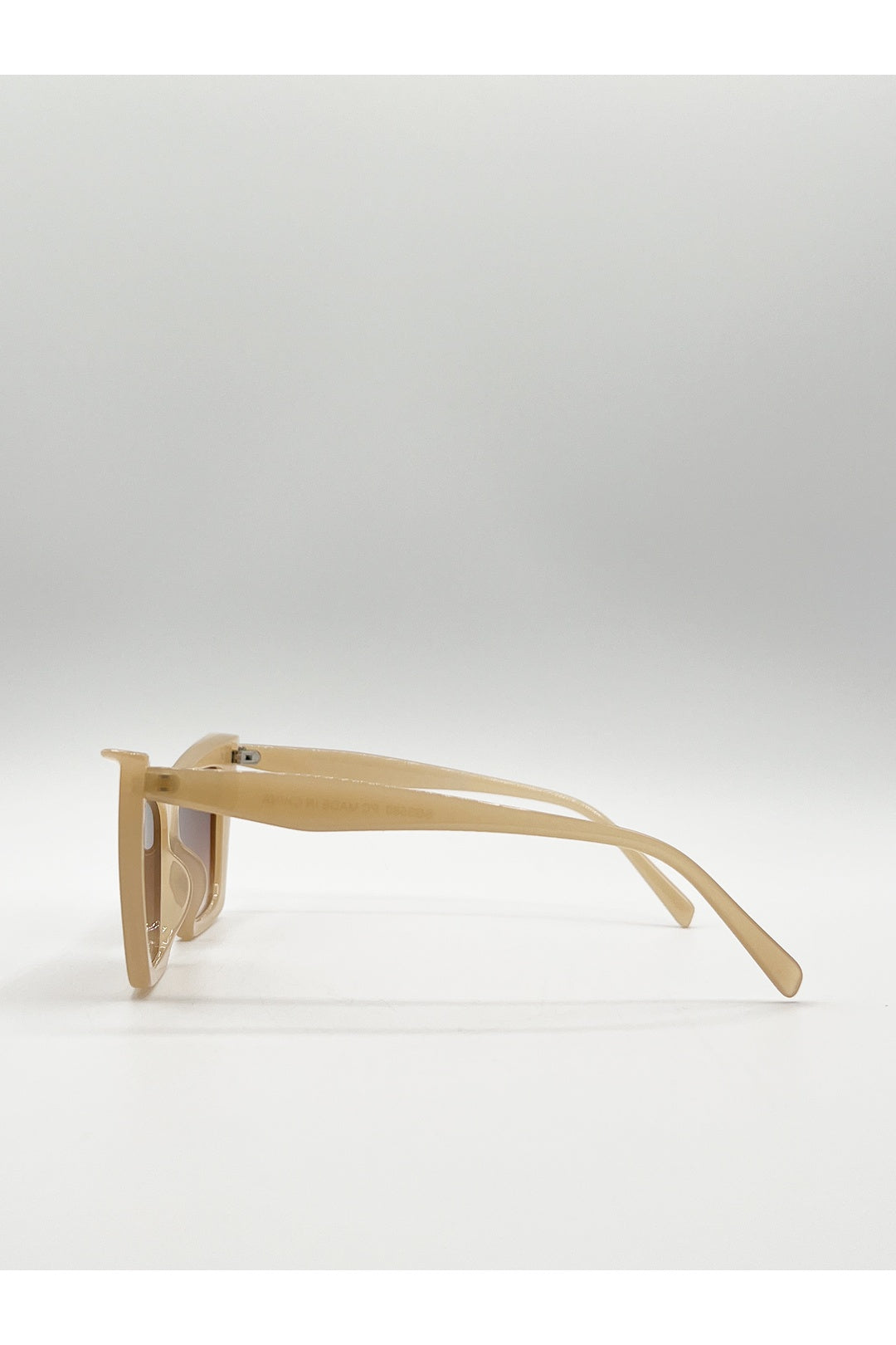 Brown Oversized Angular Cateye Sunglasses, Image 4 of 5
