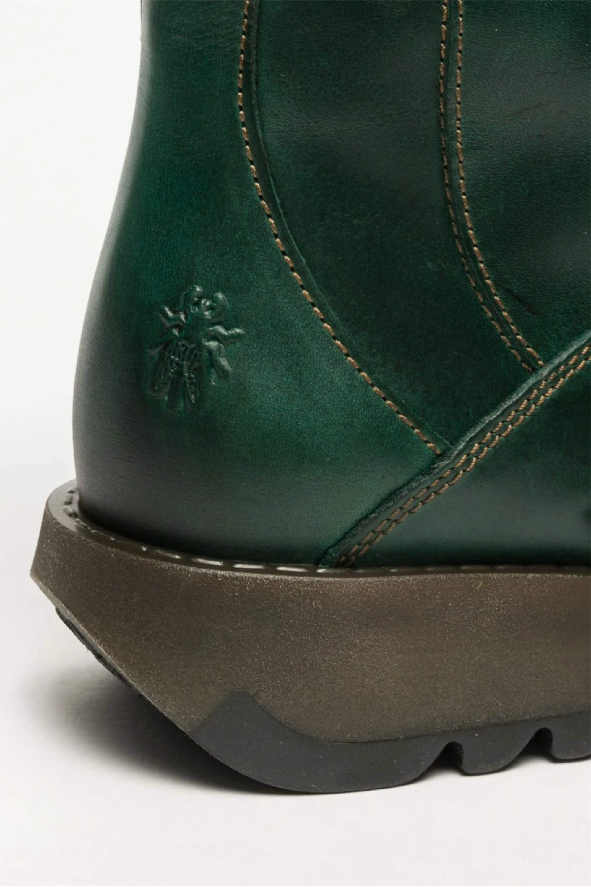 Dark Green Womens Mid-Calf Platform Boots-MES2913, Image 7 of 8